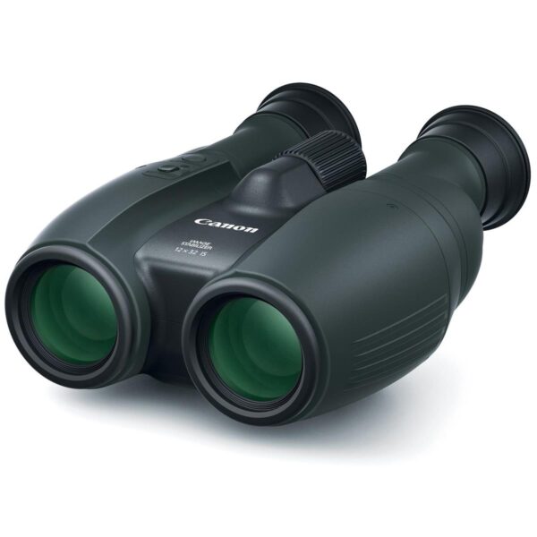 Canon 12x32 IS Image Stabilized Porro Prism Binocular with 5 Degree Angle of View, Black