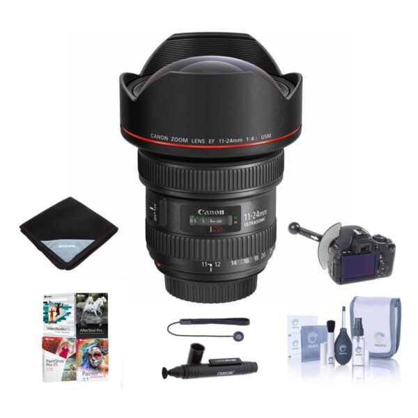 Canon EF 11-24mm f4L USM Lens with Free Basic Accessory Bundle (PC)