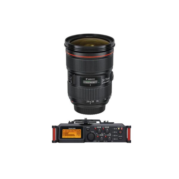 Canon EF 24-70mm f2.8L II USM Lens with Recorder Bundle