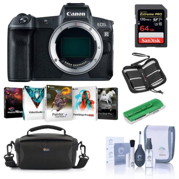 Canon EOS R Mirrorless Full Frame Digital Camera Body Black WFree Accessory Kit