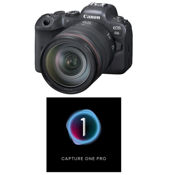 Canon EOS R6 Mirrorless Camera with RF 24-105mm f4 L IS USM Lens with Capture One Pro Photo Editing Software