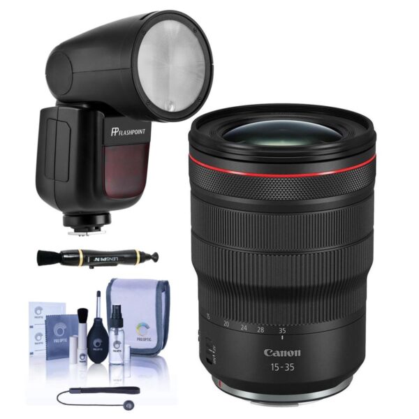 Canon RF 15-35mm f2.8 L IS USM Lens - With Flashpoint Zoom Li-on X R2 TTL Flash