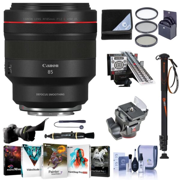 Canon RF 85mm f1.2 L USM DS Lens with Premium Accessory Bundle