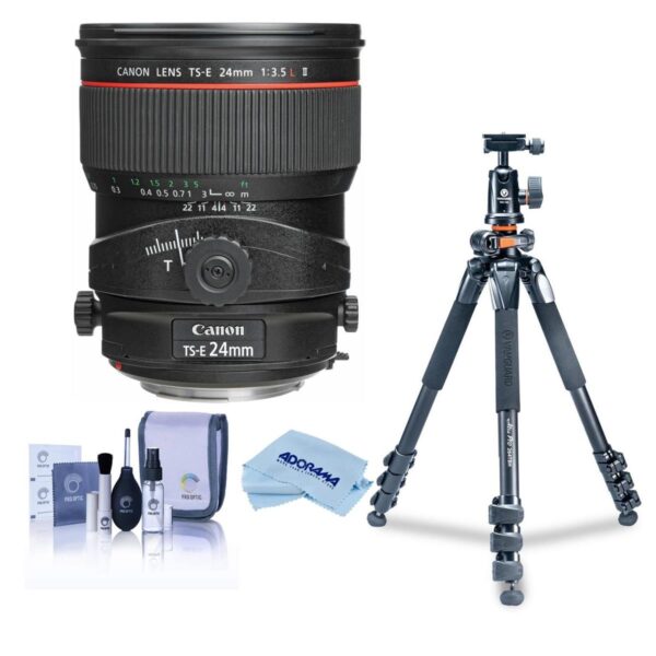 Canon TS-E 24mm f3.5L II Tilt-Shift Lens with Tripod Bundle