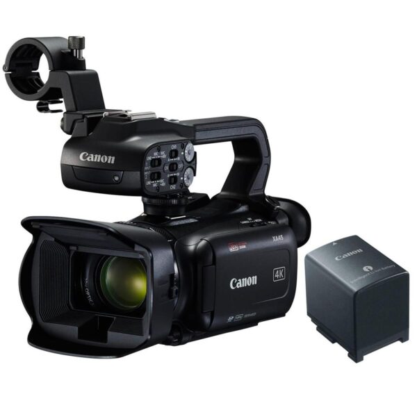 Canon XA45 4K UHD Pro Camcorder with 20x Optical Zoom Lens with Battery Pack