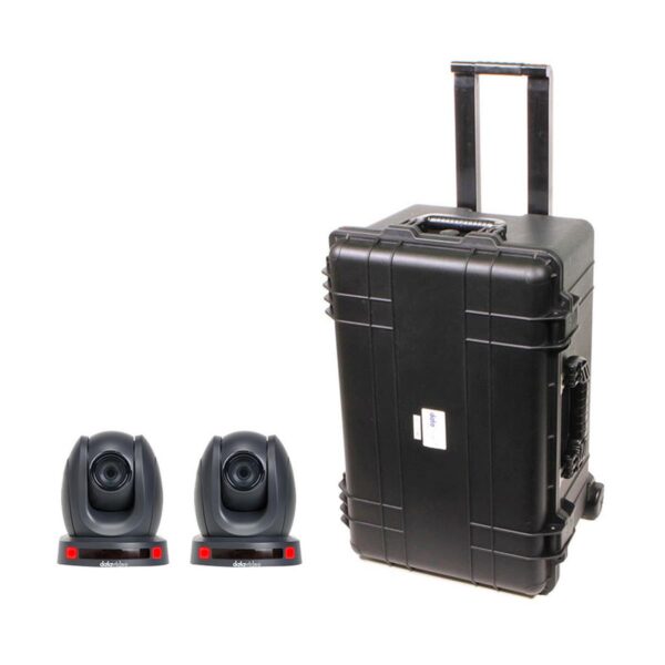 Datavideo PTZ Camera Kit, Includes 2x PTC-140T 2.07MP HDBaseT PTZ Cameras and HC-800 XXL Wheeled Case