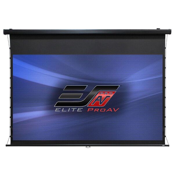 Elite Screens Manual Tab-Tension Pro Series CineGrey 5D 125 169 4K Ultra HD WallCeiling Mount Manual Projector Screen, Black