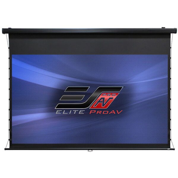 Elite Screens ProAV Manual Tab-Tension Pro CineGrey 5D 125 169 4K Ultra HD WallCeiling Mounted Manual Pull Down Projector Screen with Auto Lock