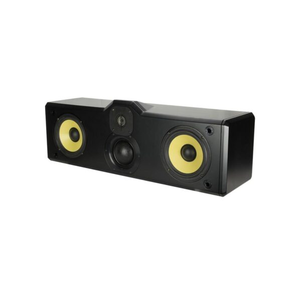 Induction Dynamics C1 3-Way Center Channel Speaker, Black Gloss