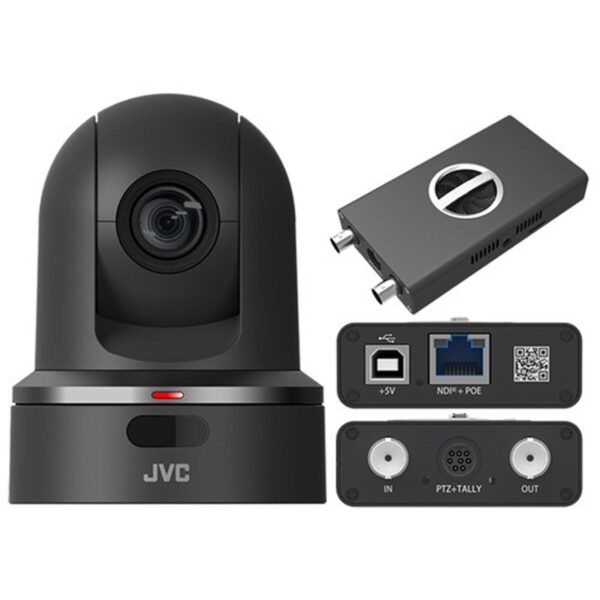 JVC KY-PZ100BU PTZ Camera with PROCONVERTSDI SDI to NDI Converter, Black