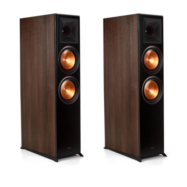 Klipsch 2 Pack Reference Premiere RP-8060FA 2-Way Dolby Atmos Floorstanding Speaker, Walnut