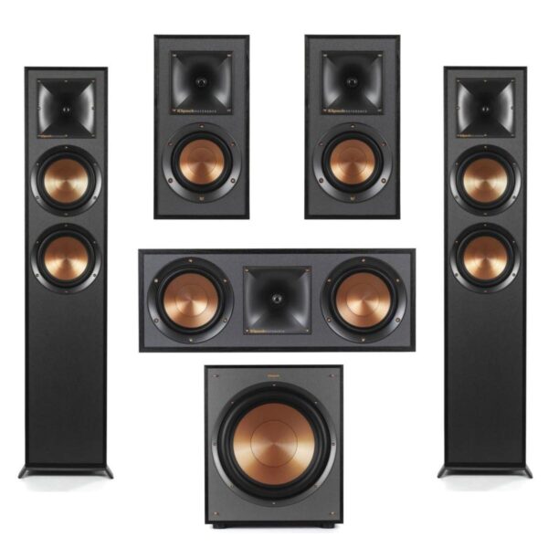 Klipsch 2x R-625FA 5.1 Home Theater,Black,w2x R-41MR-52C Speaker,12 Subwoofer