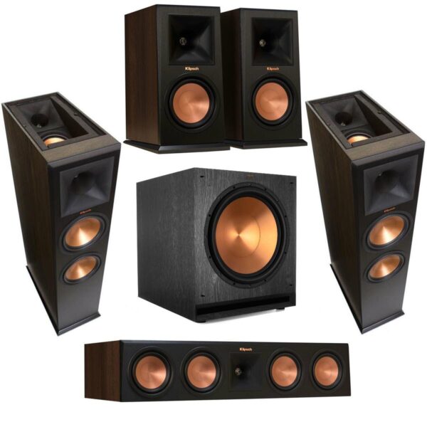 Klipsch Reference Premiere RP-280FA 5.1 Home Theater System, WalnutBlack