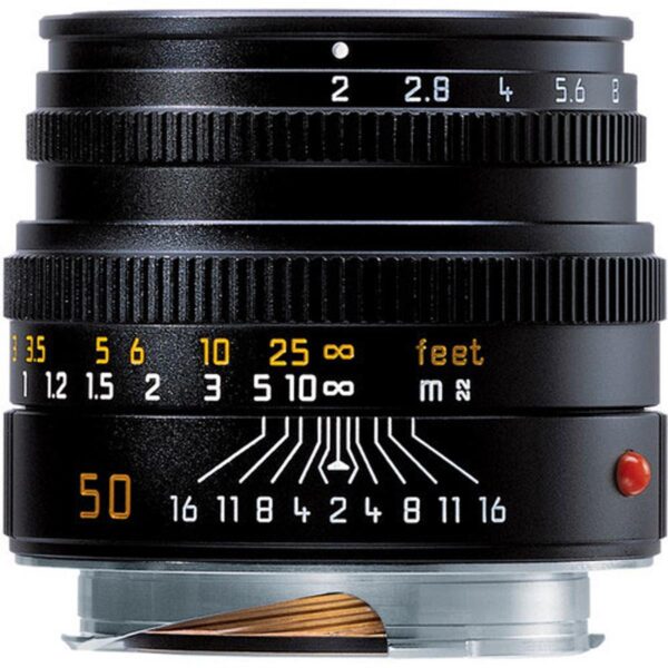 Leica 50mm f2 SUMMICRON-M, Manual Focus (6-Bit Coded) Lens for M System - Black