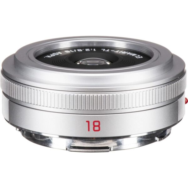 Leica Elmarit-TL 18mm f2.8 Aspherical Pancake Lens for APS-C-Format L-Mount Mirrorless Cameras, Silver