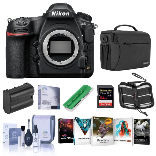 Nikon D850 DSLR Camera Body With Free PC Accessory Bundle