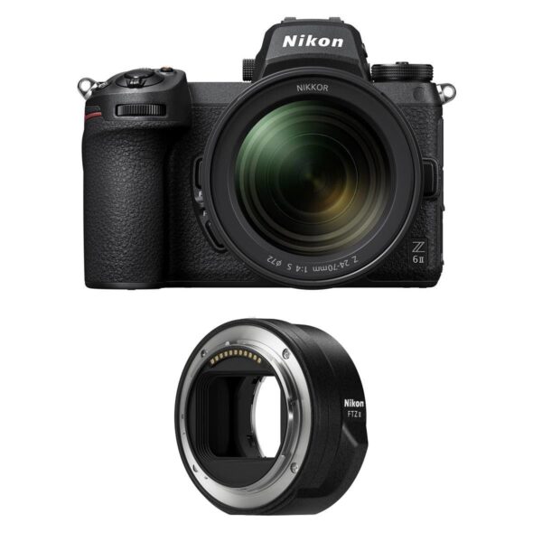 Nikon Z 6II Mirrorless Digital Camera with NIKKOR Z 24-70mm f4 S Lens Bundle with Nikon FTZ II Mount Adapter