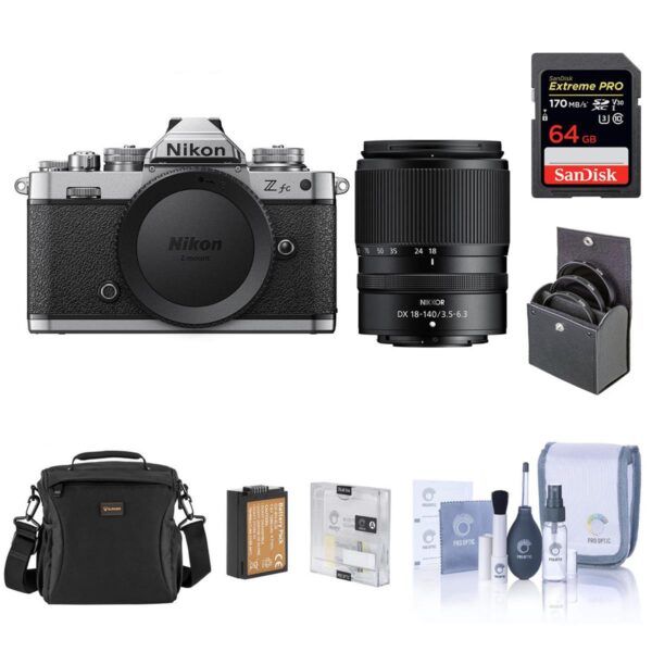 Nikon Z fc Mirrorless Camera with 18-140mm Lens with Accessories Kit