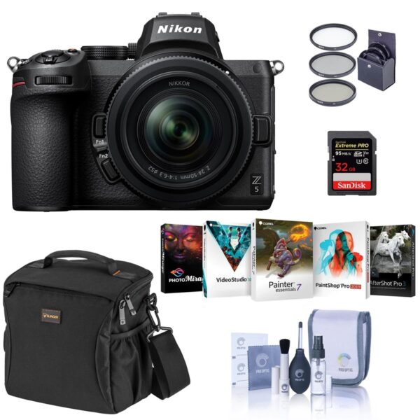 Nikon Z5 Mirrorless Camera with 24-50mm Lens Kit w32GB Card, PC Software & Acc.