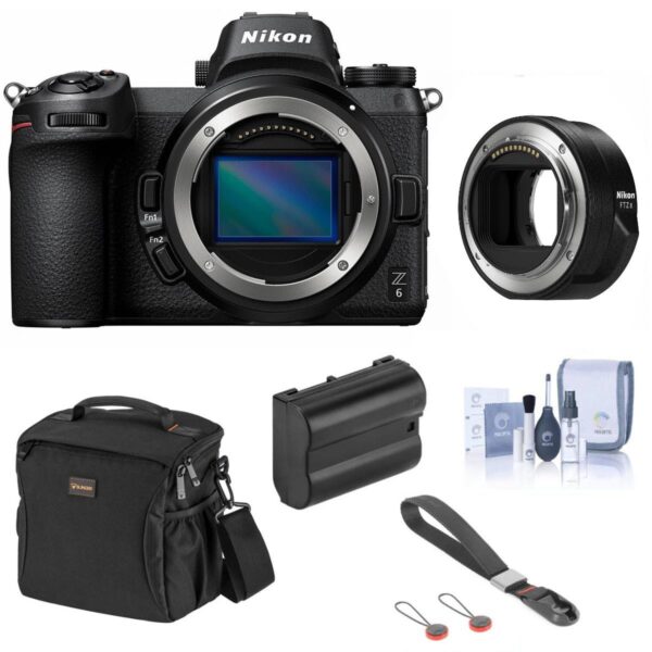 Nikon Z6 FX-Format Mirrorless Camera Body with FTZ II Adapter & Accessories