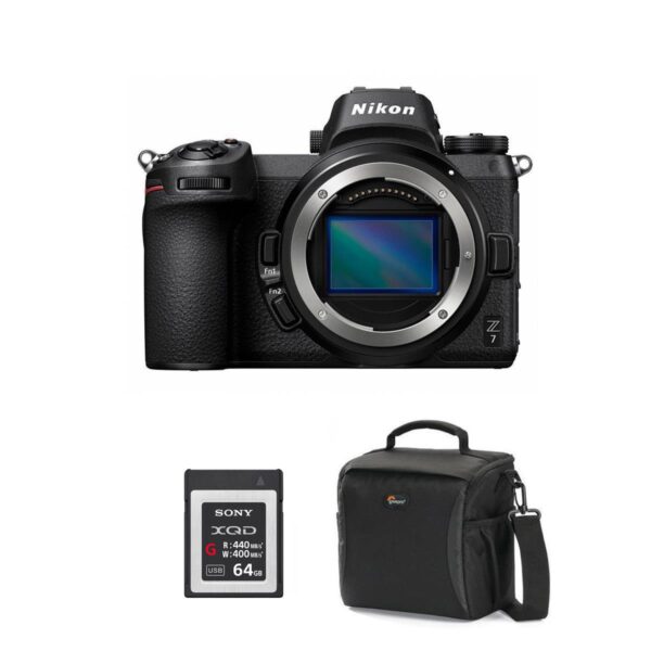 Nikon Z7 FX-Format Mirrorless Camera Body - Bundle With 64GB Premium XQD Memory Card, Camera Case