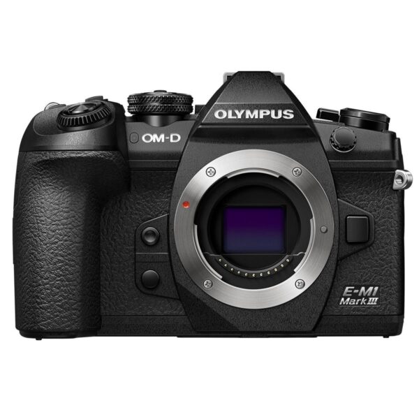 Olympus OM-D E-M1 Mark III Mirrorless Camera, Black w60mm Macro Lens, Flash Kit