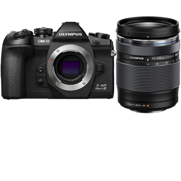 Olympus OM-D E-M1 Mark III Mirrorless Camera, Black with 14-150mm f4-5.6 Lens
