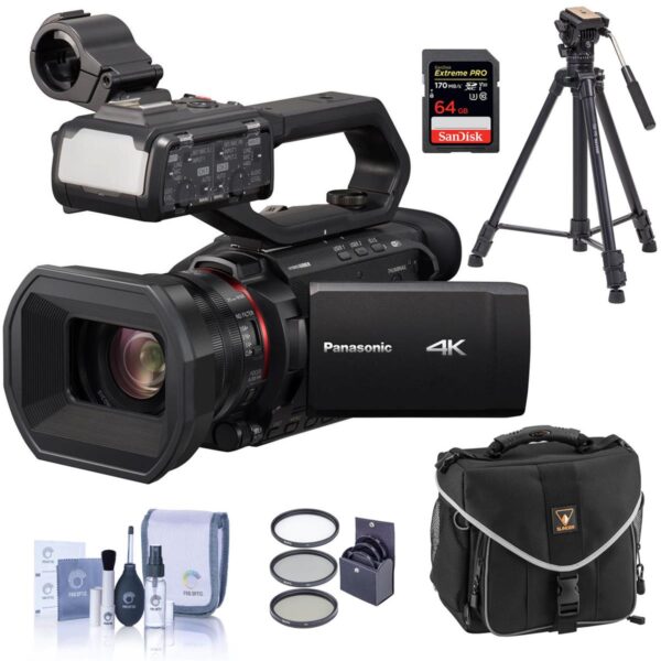Panasonic HC-X2000 4K Pro Camcorder with Handle Unit With Free Accessory Bundle