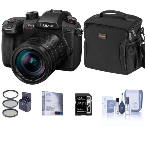 Panasonic LUMIX GH5 II Mirrorless Camera with 12-60mm Lens with Accessories Kit
