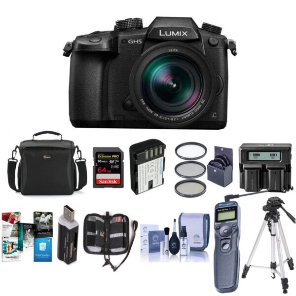Panasonic Lumix DC-GH5 Mirrorless wLeica 12-60mm F2.8-4.0 And Premium ACC Bund