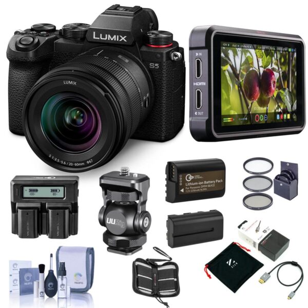 Panasonic Lumix DC-S5 Mirrorless Camera 20-60mm Lens with Atomos Ninja V Kit