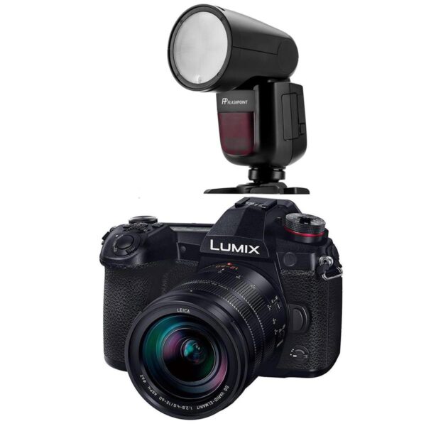 Panasonic Lumix G9 Mirrorless Camera, Black wLeica DG 12-602.8-4 Lens WFlash