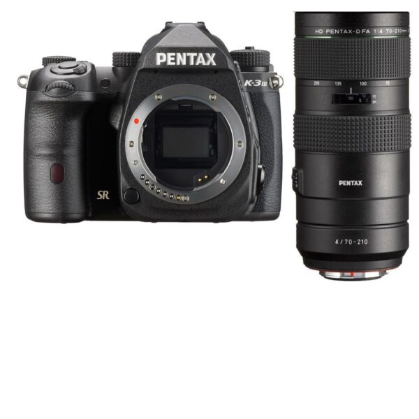 Pentax K-3 Mark III APS-C-Format DSLR Camera Body, Black with 70-210mm Lens