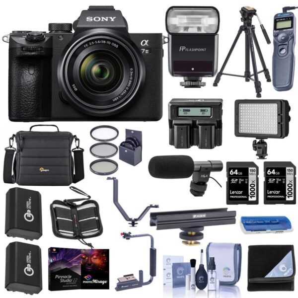 Sony Alpha a7 III 24MP 4K Mirrorless Camera with FE 28-70mm Lens W Pro ACC KIT