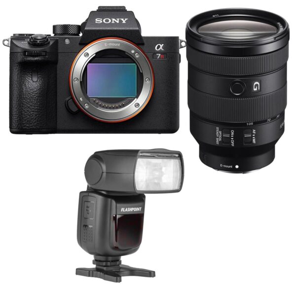 Sony Alpha a7R III Mirrorless Camera (V2) with 24-105mm f4 Lens, Flash Kit