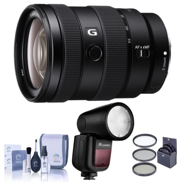 Sony E 16-55mm f2.8 G Lens - Flashpoint Zoom Li-on X R2 TTL Round Flash Kit