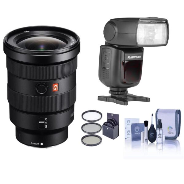 Sony FE 16-35mm f2.8 GM(G Master) E-Mount Lens W Zoom Li-on R2 TTL Flash Kit