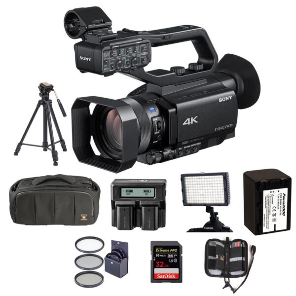 Sony HXR-NX80 Compact 1 NXCAM 4K Camcorder With Premium Accessory Bundle