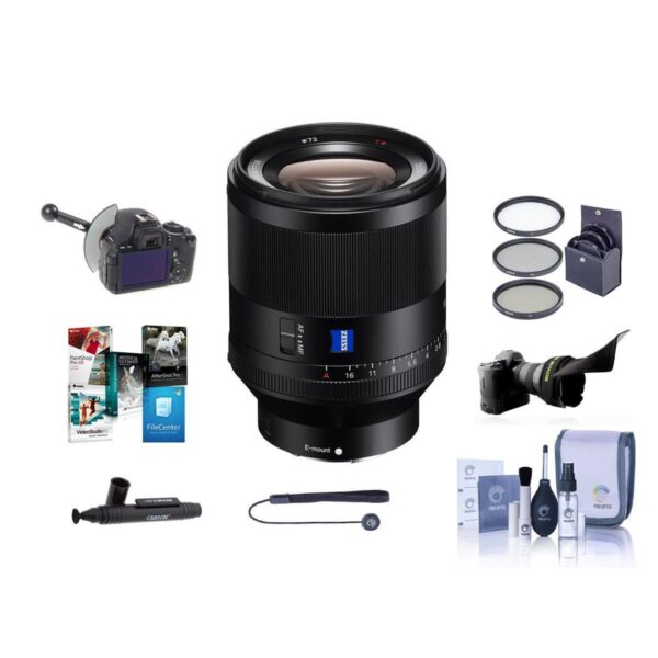 Sony Planar T FE 50mm F1.4 ZA Lens With Premium Accessory Bundle