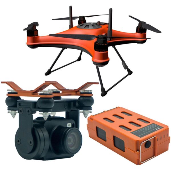 Swellpro SplashDrone 4 Waterproof Drone with 4K 1-Axis Gimbal, Extra Battery