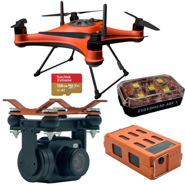 Swellpro SplashDrone 4 Waterproof Drone with 4K 1-Axis Gimbal, Complete Kit