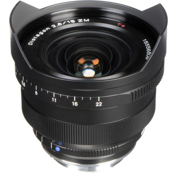 Zeiss 15mm f2.8 T ZM Distagon Lens, for Zeiss Ikon & Leica M Mount Rangefinder Cameras, Black