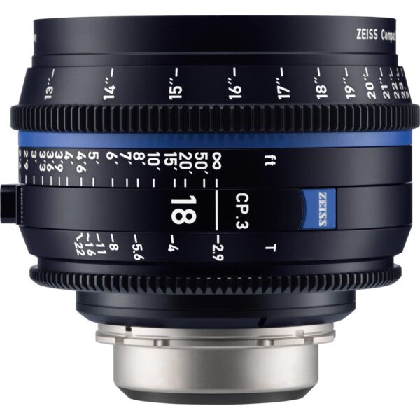 Zeiss 18mm T2.9 CP.3 Compact Prime Cine Lens (Metric) with Sony E Mount - Open Box