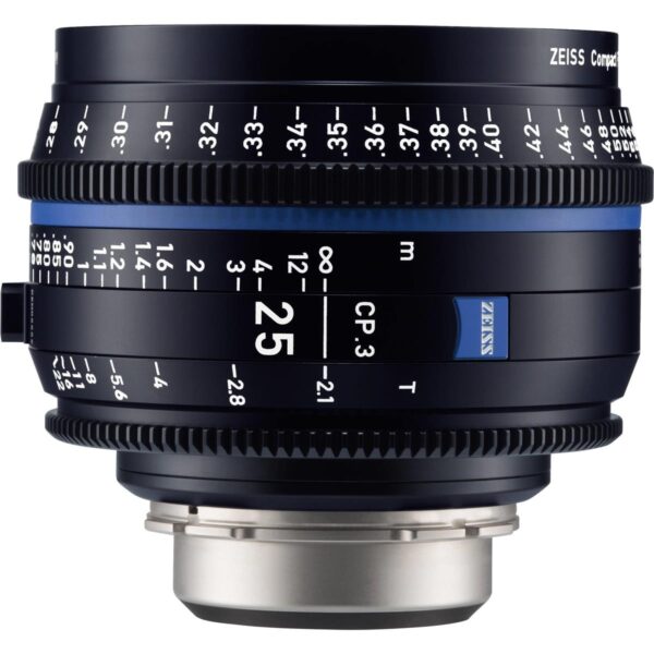Zeiss 25mm T2.1 CP.3 Compact Prime Cine Lens (Feet) with Canon EF EOS Mount