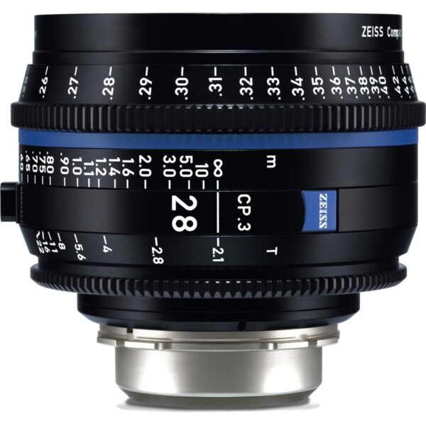 Zeiss 28mm T2.1 CP.3 Compact Prime Cine Lens (Feet) with PL Bayonet Mount